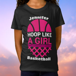 Girls Basketball Hoop wie ein Girl-T - Shirt