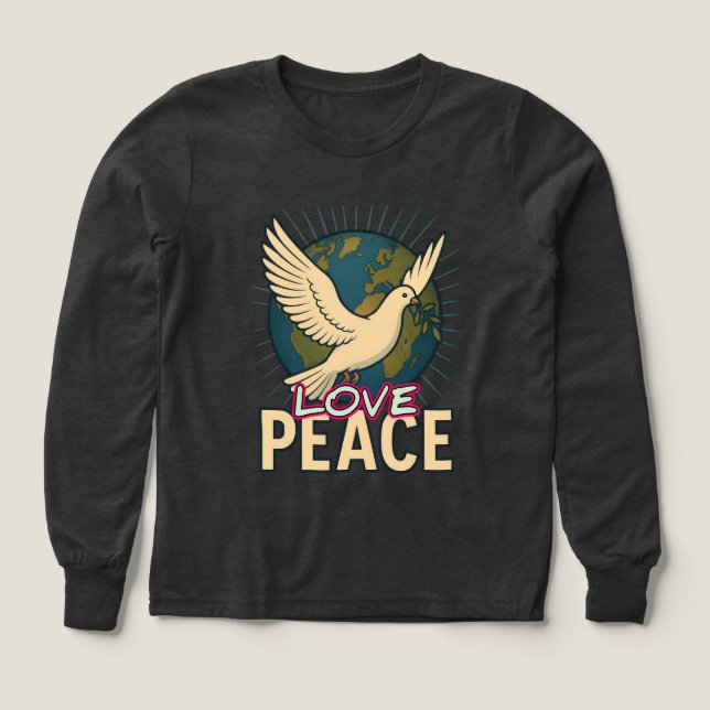 Girls Bella+Leinwand Tri-Mix Langschläfer Shirt, S (Design Vorderseite)