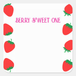 Girl's Berry Sweet One Square Sticker