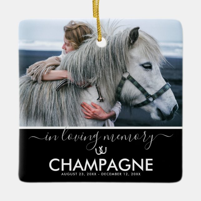 Girls Best Friend Horse Memorial Keepake Keramik Keramikornament (Vorderseite)