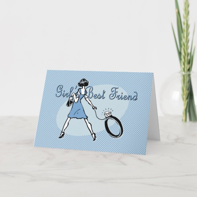 Girls bester Freund Karte (Vorderseite)