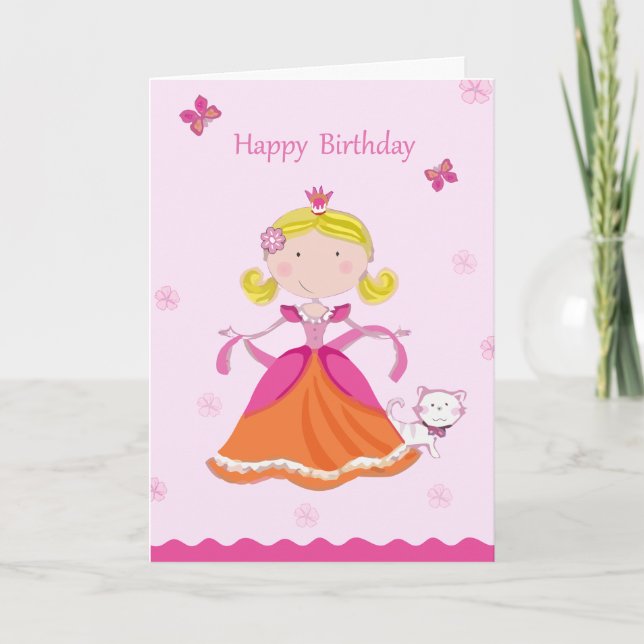Girls Birthday Card Karte (Vorderseite)