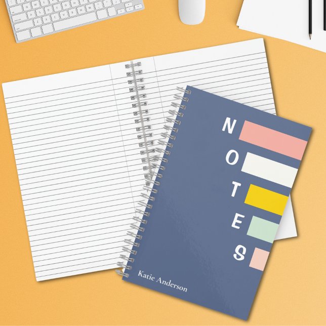 Girls Blue Mit Monogramm Full Name Notes Notizbuch (Von Creator hochgeladen)