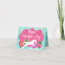 Girls Blume Einhorn Valentinstag