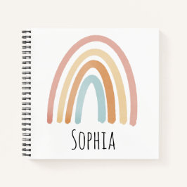 Girls Boho and Pink Rainbow Kids School Notizbuch
