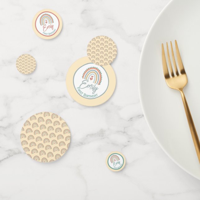 Girl's Boho Birthday Magic Pale Yellow Konfetti (Gruppe)