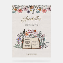 Girls Boho Book First Chapter Birthday Welcome