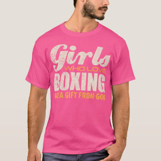 Girls Boxing Quote Novelty Boxer Geschenk T-Shirt