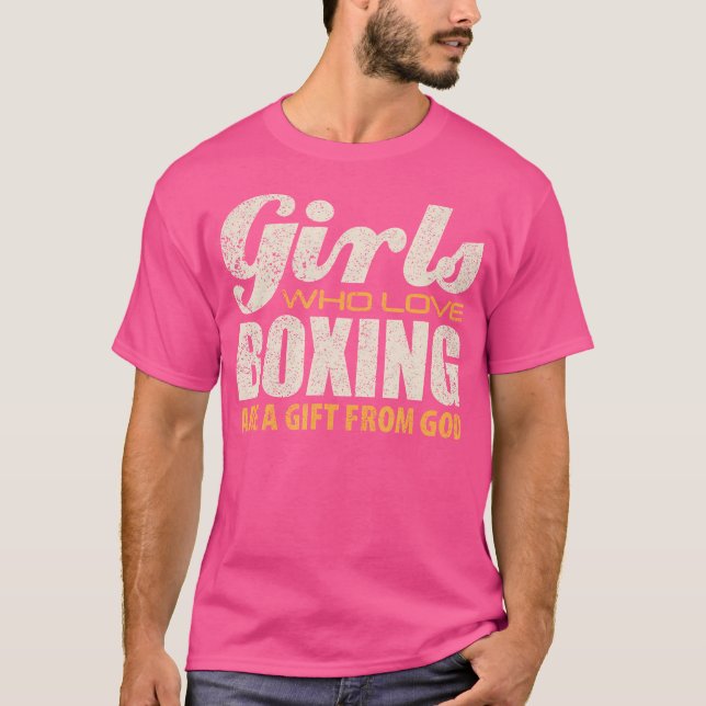 Girls Boxing Quote Novelty Boxer Geschenk T-Shirt (Vorderseite)
