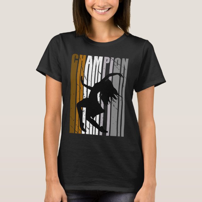 Girls Brown Tance Champion Birthday Dancer T-Shirt (Vorderseite)