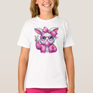 Girls Bunny Shirt Pink
