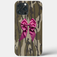 Girls Camouflage Pink Ribbon Bow Bottomland Camouf