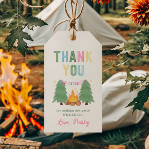 Girl's Camping Gastgeschenk Tag Geschenkanhänger