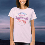 Girl's Celebration of a Junggeselinnen-Abschied T  T-Shirt<br><div class="desc">Um einen Junggeselinnen-Abschied zu feiern. Für jemanden,  der einen "Junggeselinnen-Abschied" hat! Junggeselinnen-Abschied oder Hen Night feiern T - Shirt mit dem Datum des Party. Junggeselinnen-Abschied Shirt. Fügen Sie den Namen der Person hinzu,  deren Party es ist. Junggeselinnen-Abschied T - Shirt.</div>