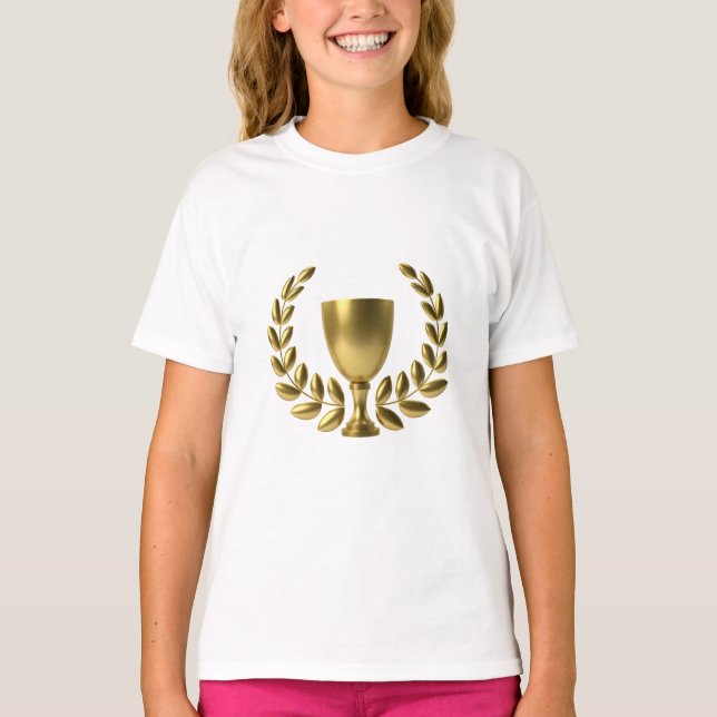 Girls Champion - Weißes Langschläfchen-Shirt T-Shirt (Vorderseite)