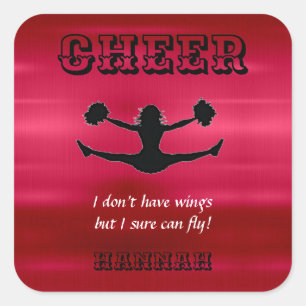 Girls Cheerleader Cheerleader Flyer Sticker