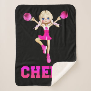Girls Cheerleader Sherpa Blanket Sherpadecke