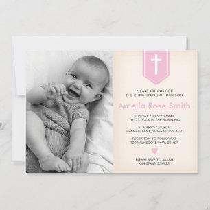 Girls Christening/Taufe Einladung