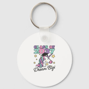 Girls Class of 2037 Magical Unicorn Graduation Cap Schlüsselanhänger