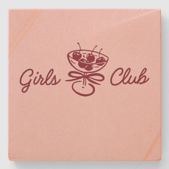 Girls Club Steinuntersetzer (Vorderseite)