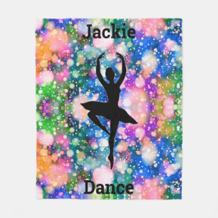 Girls Color Burst Balletttänzer Fleece Blanket