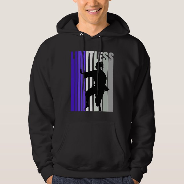 Girls Cool Karate Limitless Purple Cute But Danger Hoodie (Vorderseite)