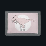 Girl's Cool rosa Doodle T-Rex Dinosaurier mit Name Trifold Geldbörse<br><div class="desc">Dieses coole Design ist Teil einer Kollektion mit niedlichen Dinosauriern für Kleidung und Accessoires von kleinen Mädchen. Dieses Kinderdesign ist mit einem handgezeichneten rosa T-Rex Doodle Dinosaurier ausgestattet und kann mit dem Namen Ihres Mädchens personalisiert werden. Ideal für die erste Brieftasche deines kleinen Mädchens. Karo in unserem Shop für andere...</div>
