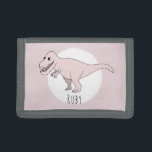 Girl's Cool rosa Doodle T-Rex Dinosaurier mit Name Trifold Geldbörse<br><div class="desc">Dieses coole Design ist Teil einer Kollektion mit niedlichen Dinosauriern für Kleidung und Accessoires von kleinen Mädchen. Dieses Kinderdesign ist mit einem handgezeichneten rosa T-Rex Doodle Dinosaurier ausgestattet und kann mit dem Namen Ihres Mädchens personalisiert werden. Ideal für die erste Brieftasche deines kleinen Mädchens. Karo in unserem Shop für andere...</div>