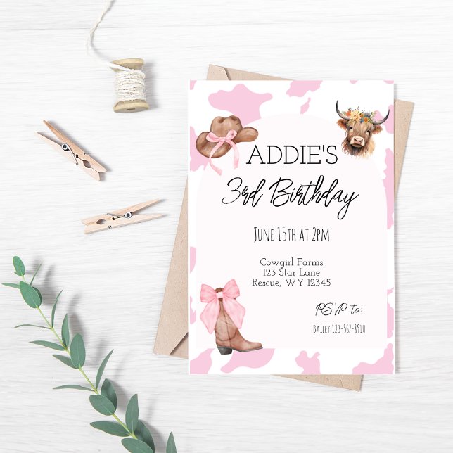 Girls Cowgirl Einladung (Von Creator hochgeladen)