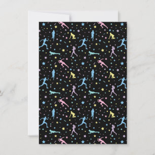 Girls Cross Country, Track Field, Marathon Runner Feiertagskarte