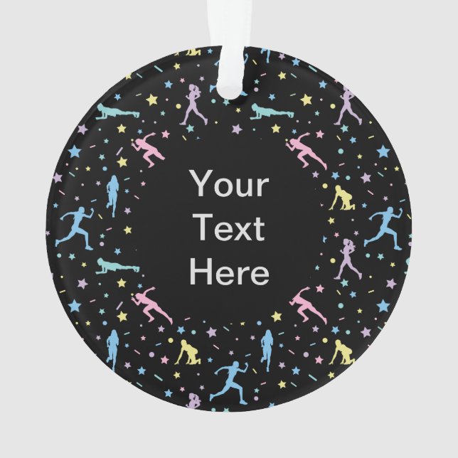 Girls Cross Country, Track Field, Marathon Runner Ornament (Rückseite)