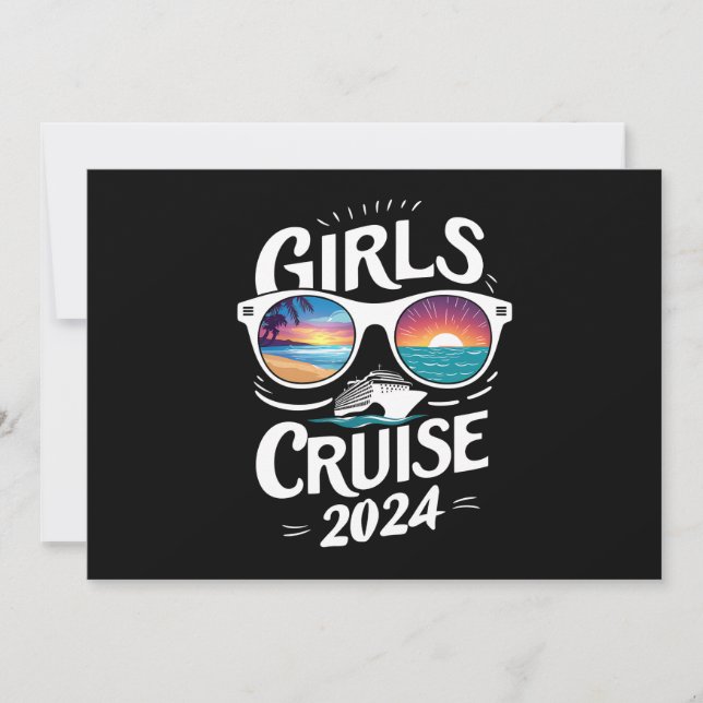 Girls Cruise Trip 2024 Urlaub Liebhaber Einladung (Vorderseite)