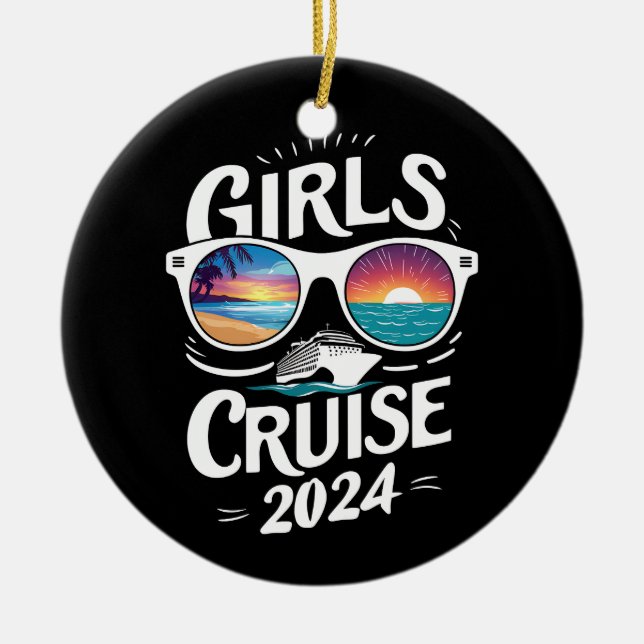 Girls Cruise Trip 2024 Urlaub Liebhaber Keramik Ornament (Vorne)
