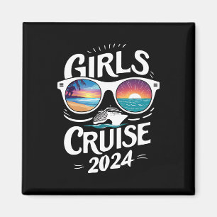 Girls Cruise Trip 2024 Urlaub Liebhaber Magnet