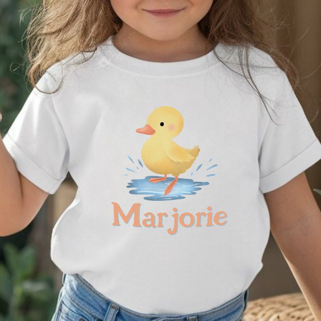 Girls Cute Kawaii Duckling Summer Farm Kleinkind T-shirt (Von Creator hochgeladen)