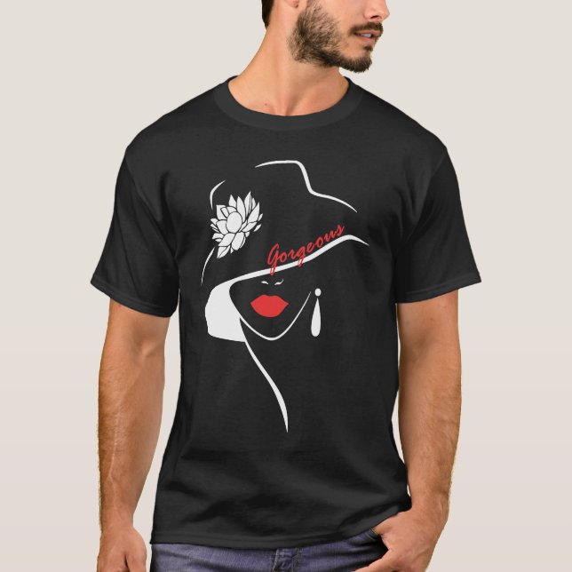 Girls cute lips red lipstick T-Shirt (Vorderseite)