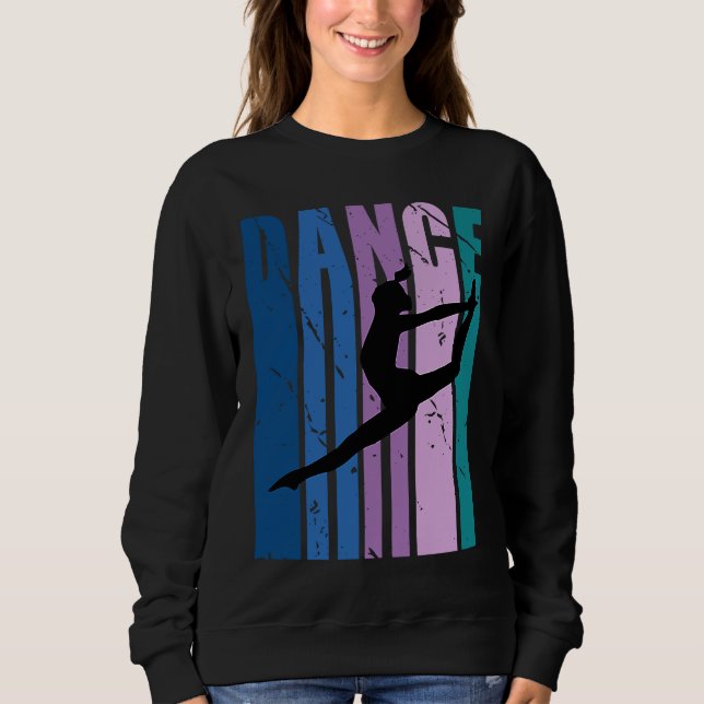Girls Dance Colors Dance Retro Coach Coaching Sweatshirt (Vorderseite)