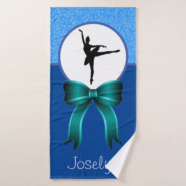 Girls Dance Glitzer and Bow Badehandtuch (Badehandtuch)