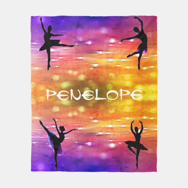 Girls Dance Multicolored Fleece Blanket (Vorderseite)