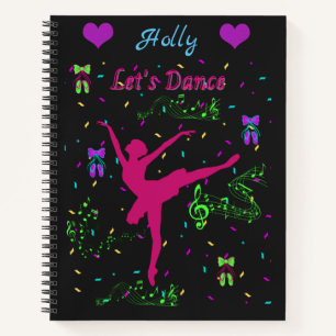Girls Dance Musical Notes Notizbuch