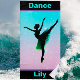Girls Dance Pastel Beach Handtuch