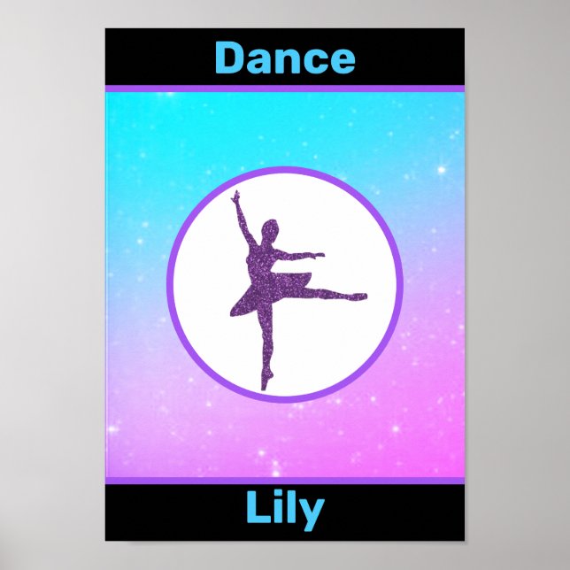 Girls Dance Pastel Personalisiert Poster (Vorne)