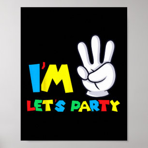 Girls Drittes Geburtstag Shirt 3. Geburtstag Lasse Poster