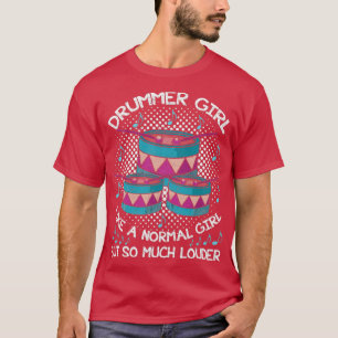 Girls Drummer Liebe Trommeln T-Shirt