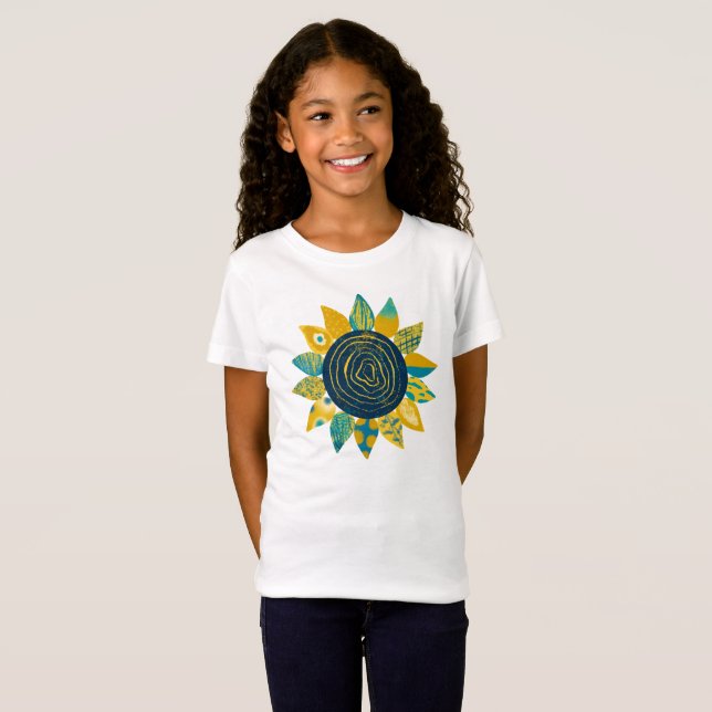Girls Eclectic Sunflower T - Shirt (Vorne ganz)