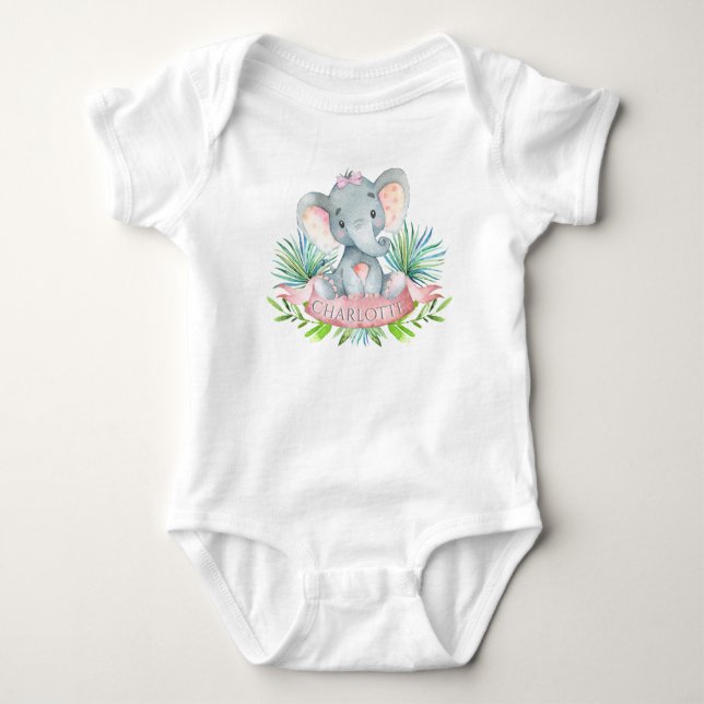 Girls Elephant Baby Shirts (Vorderseite)