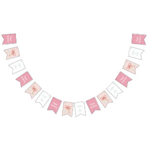 Girls Fairy Mushroom House Ribbon Twins Geburtstag Wimpelkette