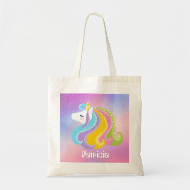 Girls Fantasy unicorn Name Tasche (Vorne)