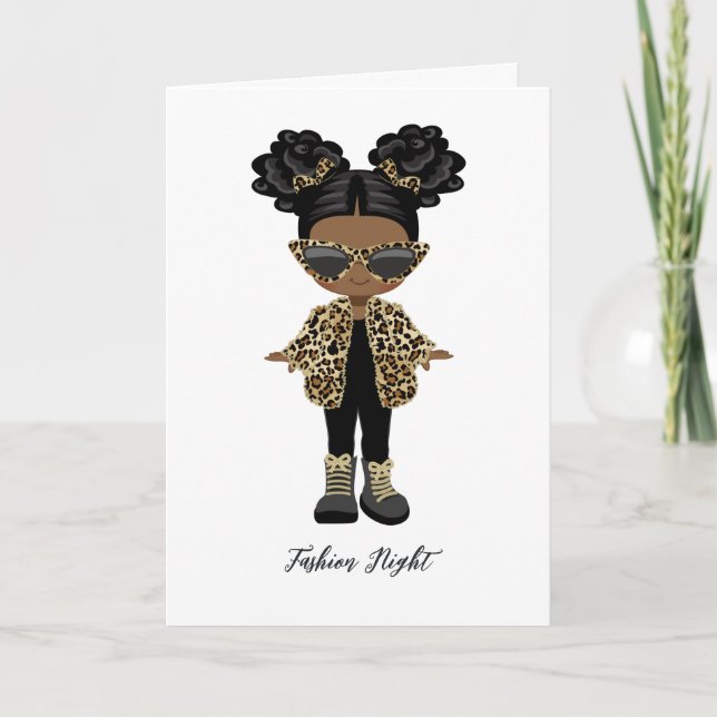Girls Fashion Night Party Einladung (Vorderseite)