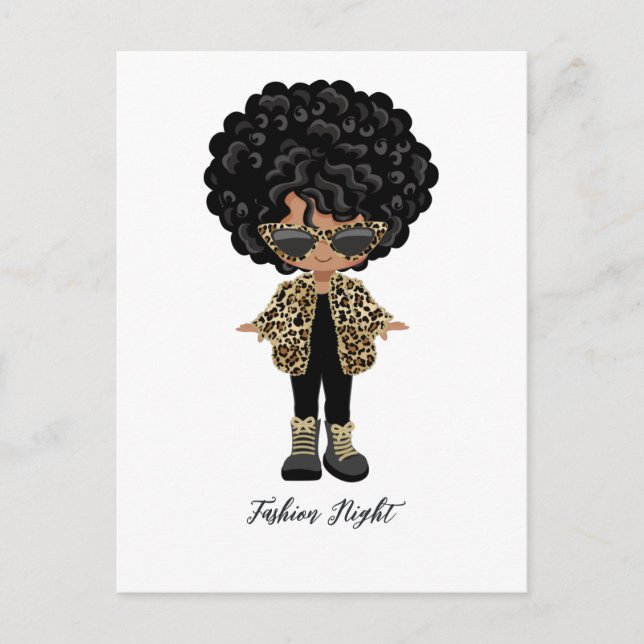 Girls Fashion Night Party Postkarte (Vorderseite)